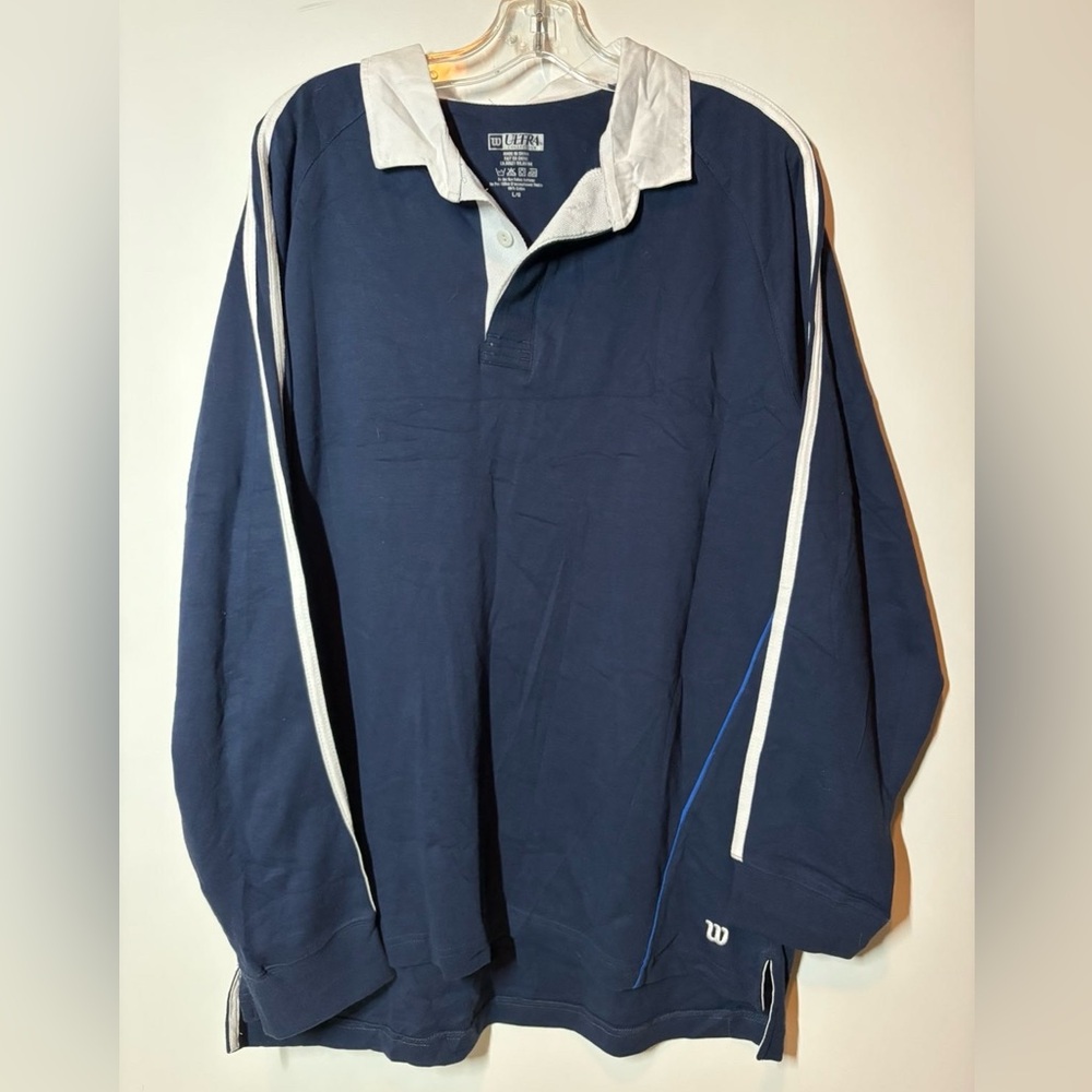 Y2K Wilson Classic Navy Polo with White Accents